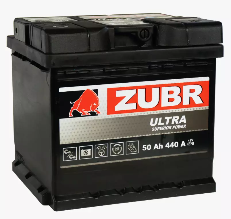 Автомобильный аккумулятор ZUBR Ultra 50.0 Ah 440 A ОП (206x175x190) L1