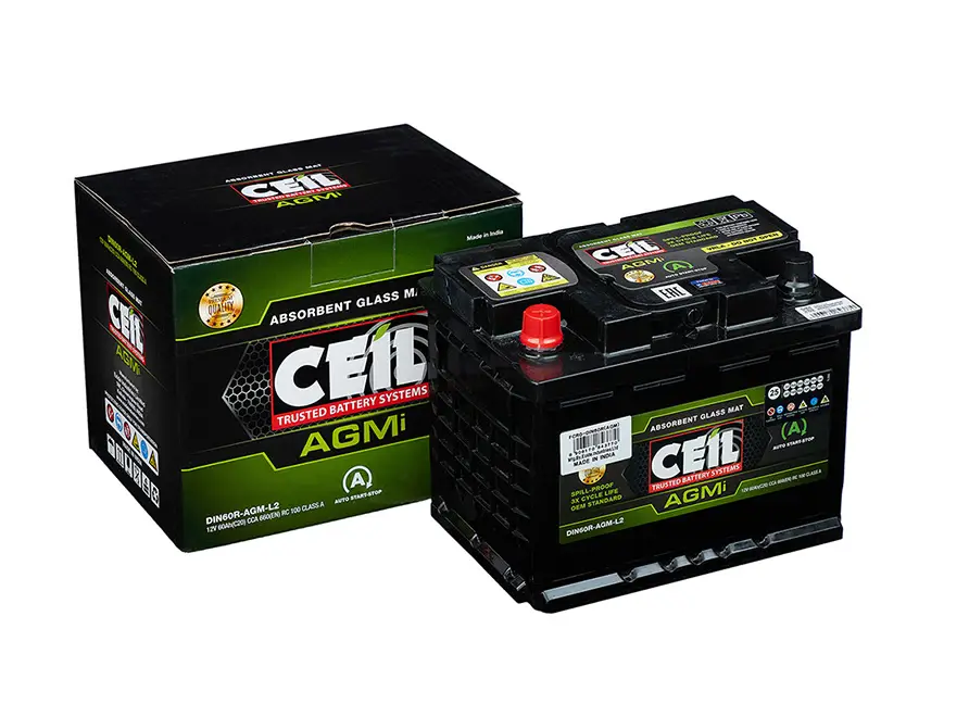 Аккумулятор автомобильный CEIL AGM 60Ah 640A (242x175x190) L2 ПП