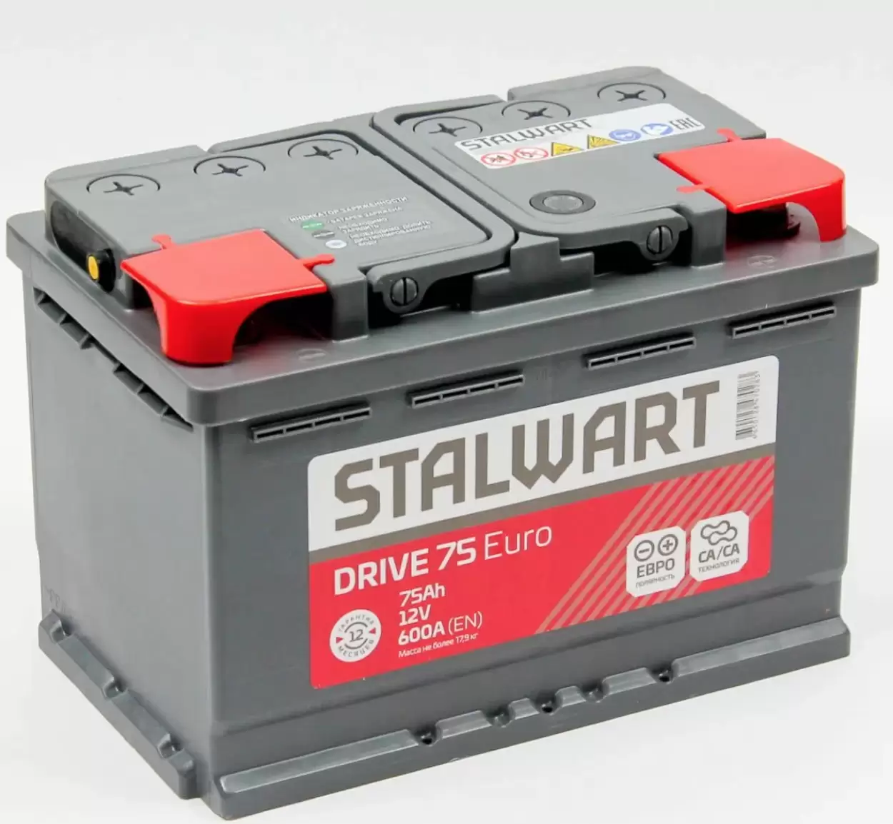 Аккумулятор автомобильный STALWART Drive 75 Ah 600 A ОП (278x175x190) L3