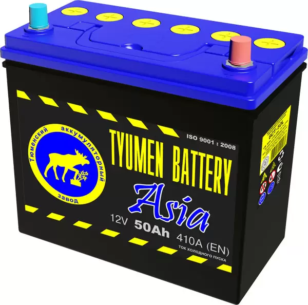 Аккумулятор автомобильный TYUMEN BATTERY Asia 6СТ-50 Ач обр. (60B24L)