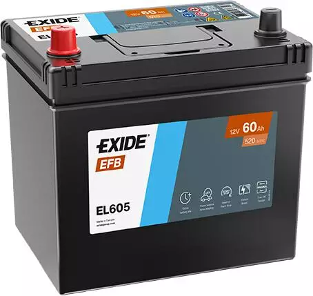 Аккумулятор автомобильный EXIDE START&STOP EFB EL605 60.1 Ah 520 A ПП (232x173x225) D23R