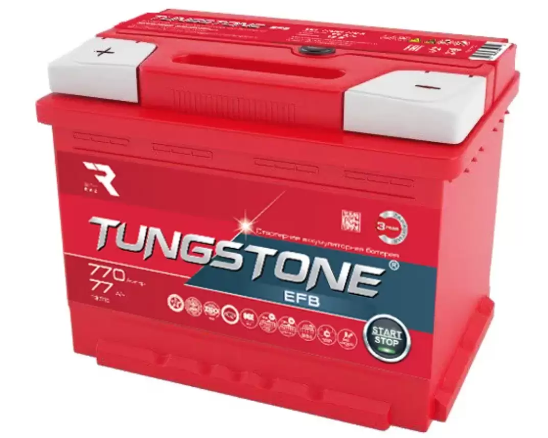 Аккумулятор автомобильный TUNGSTONE EFB L3 77Ah 770A ПП (278x175x190) L3