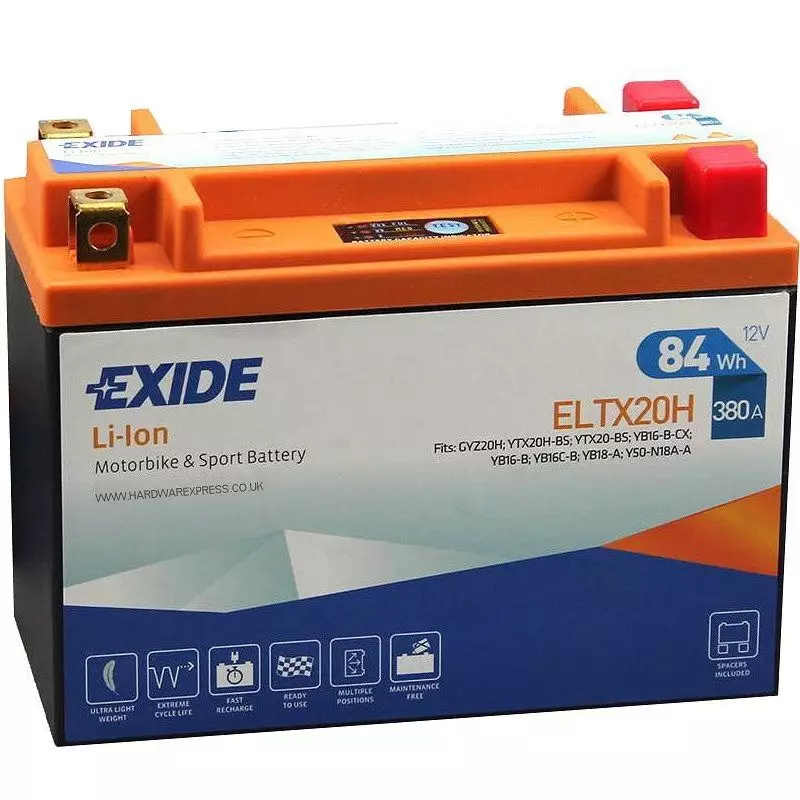 Аккумулятор мотоциклетный EXIDE LI-ION ELTX20H 7 Ач