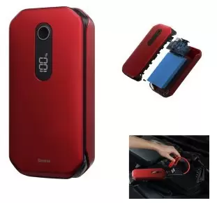 Портативное пусковое устройство для автомобиля Baseus Power Bank Super Energy Pro Car Jump Starter 12000mAh Red/Black