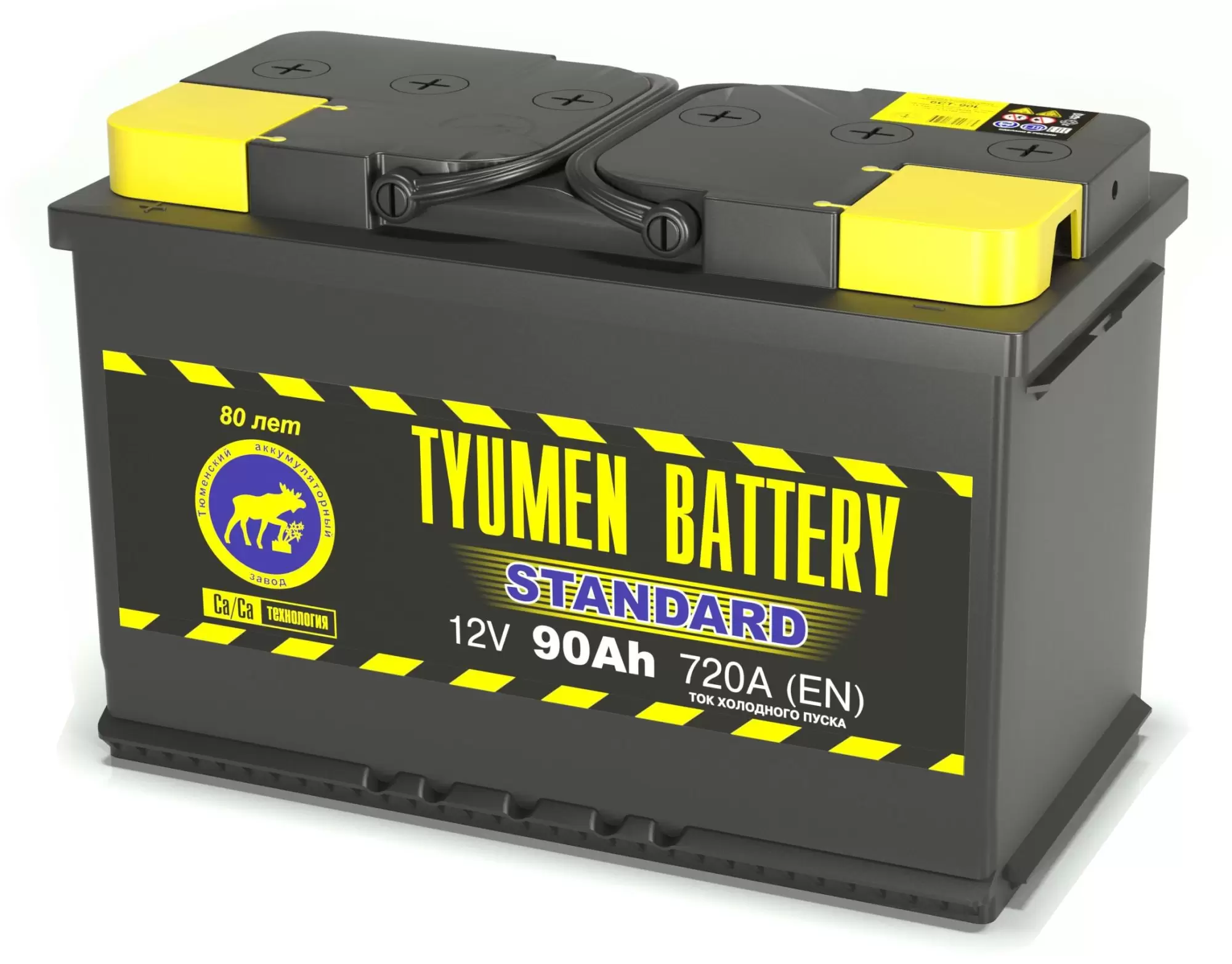 Аккумулятор автомобильный TYUMEN BATTERY STANDARD 6СТ-90 Ач прям.
