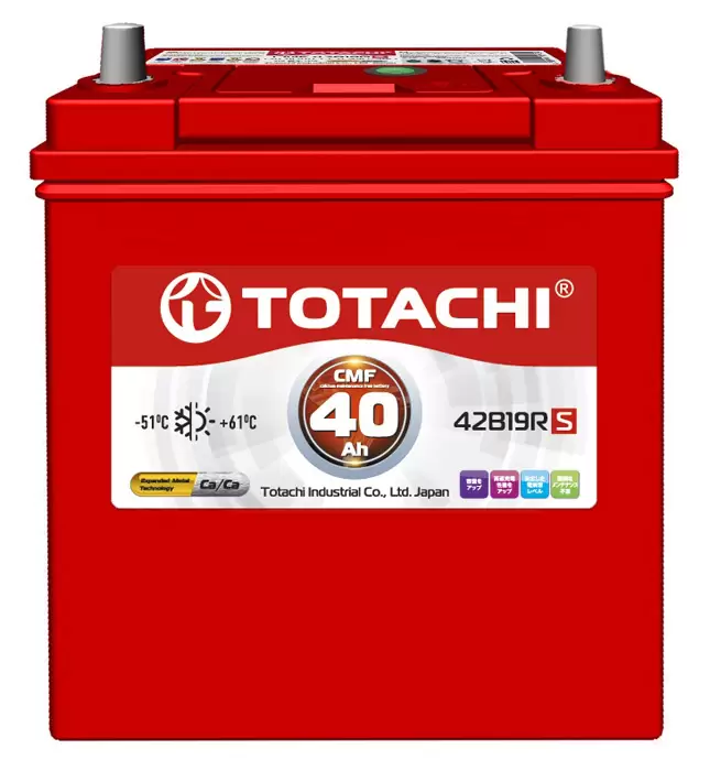 Аккумулятор автомобильный Totachi CMF 42B19RS 6СТ-40 прям.