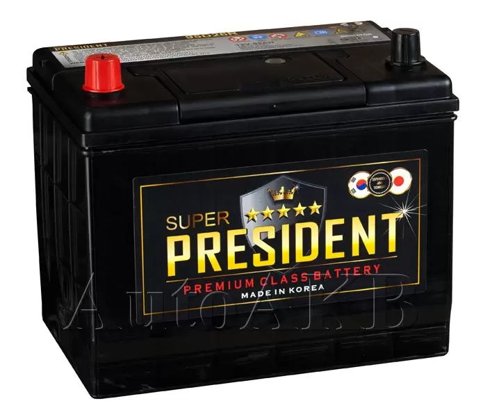 Аккумулятор автомобильный Super President 95D26R 6СТ-85 прям.
