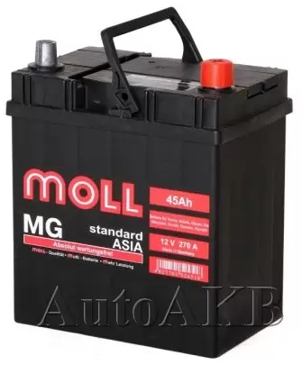Аккумулятор автомобильный Moll MG Standard ASIA 6СТ-45 Ач обр.