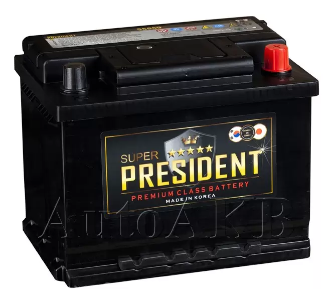 Аккумулятор автомобильный Super President 55559 6СТ-55 Ач обр.