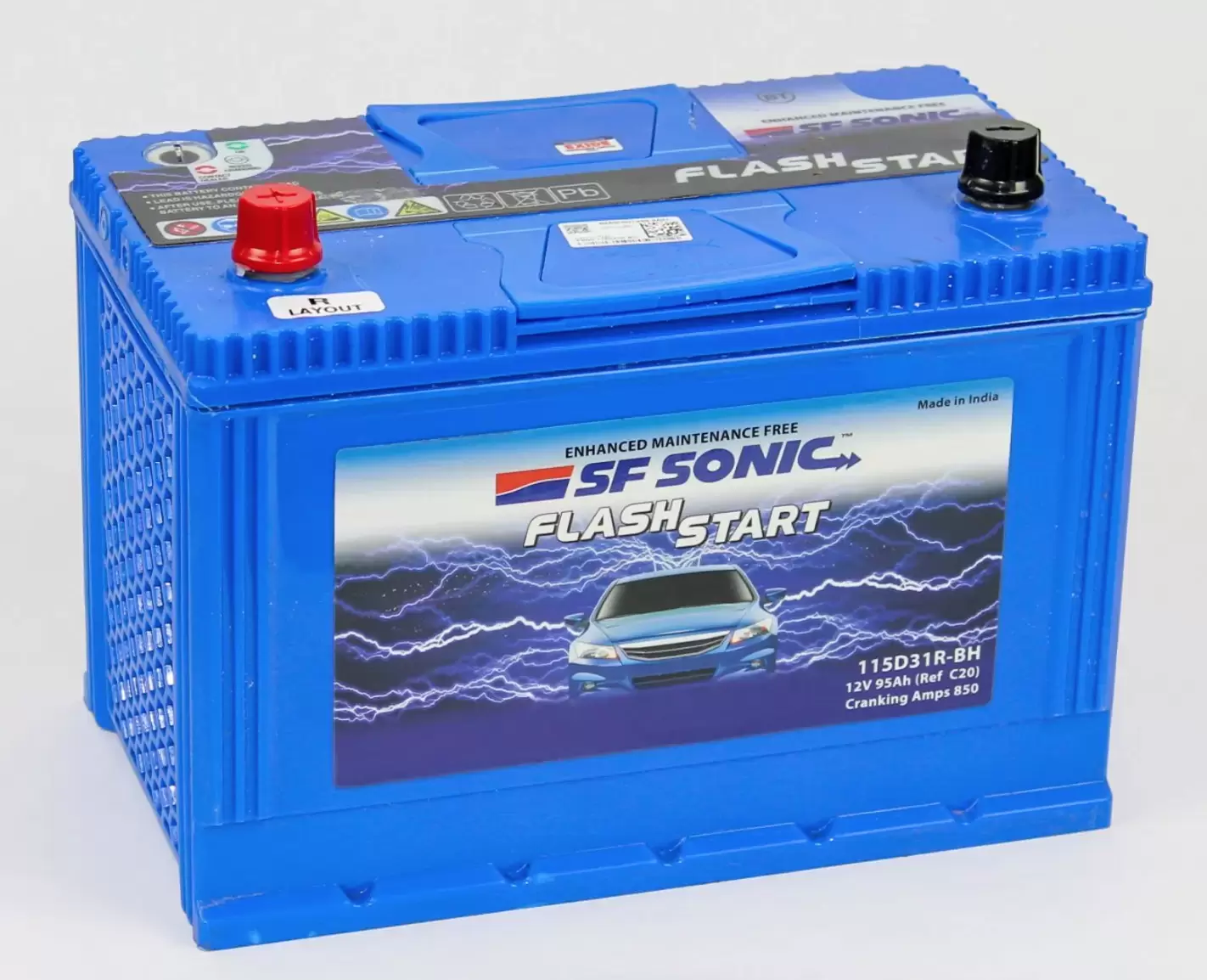 Аккумулятор автомобильный SF SONIC 115D31R 95Ah 850A ПП (306x173x225) D31R