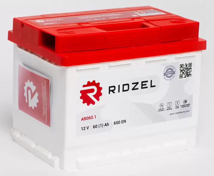 Аккумулятор автомобильный Ridzel 6СТ-60 Ач прям.