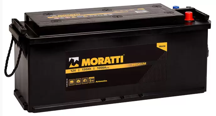 Аккумулятор грузовой Moratti 6СТ-150 Ач обр.