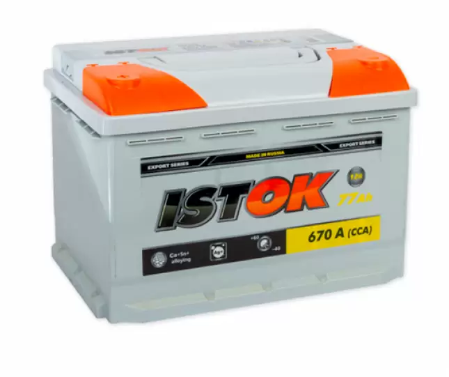 Аккумулятор автомобильный ИСТОК 77Ah 670A ПП (278х175х190) L3