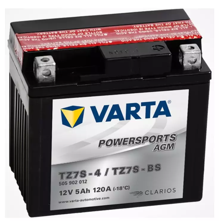 Аккумулятор мото Varta Powersport AGM  505 902 012 (TZ7S-4, TZ7S-BS) 5 Ач