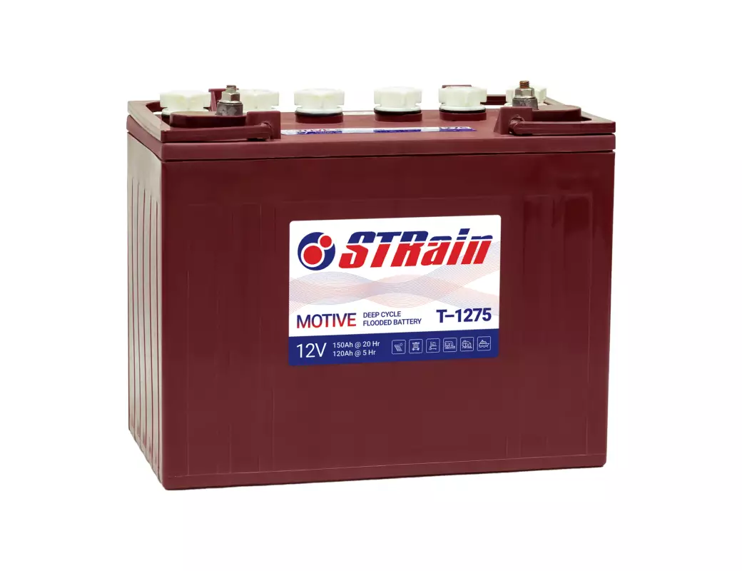 Аккумулятор тяговый STRain T-1275 WET 150Ah 12V (329x181x283)