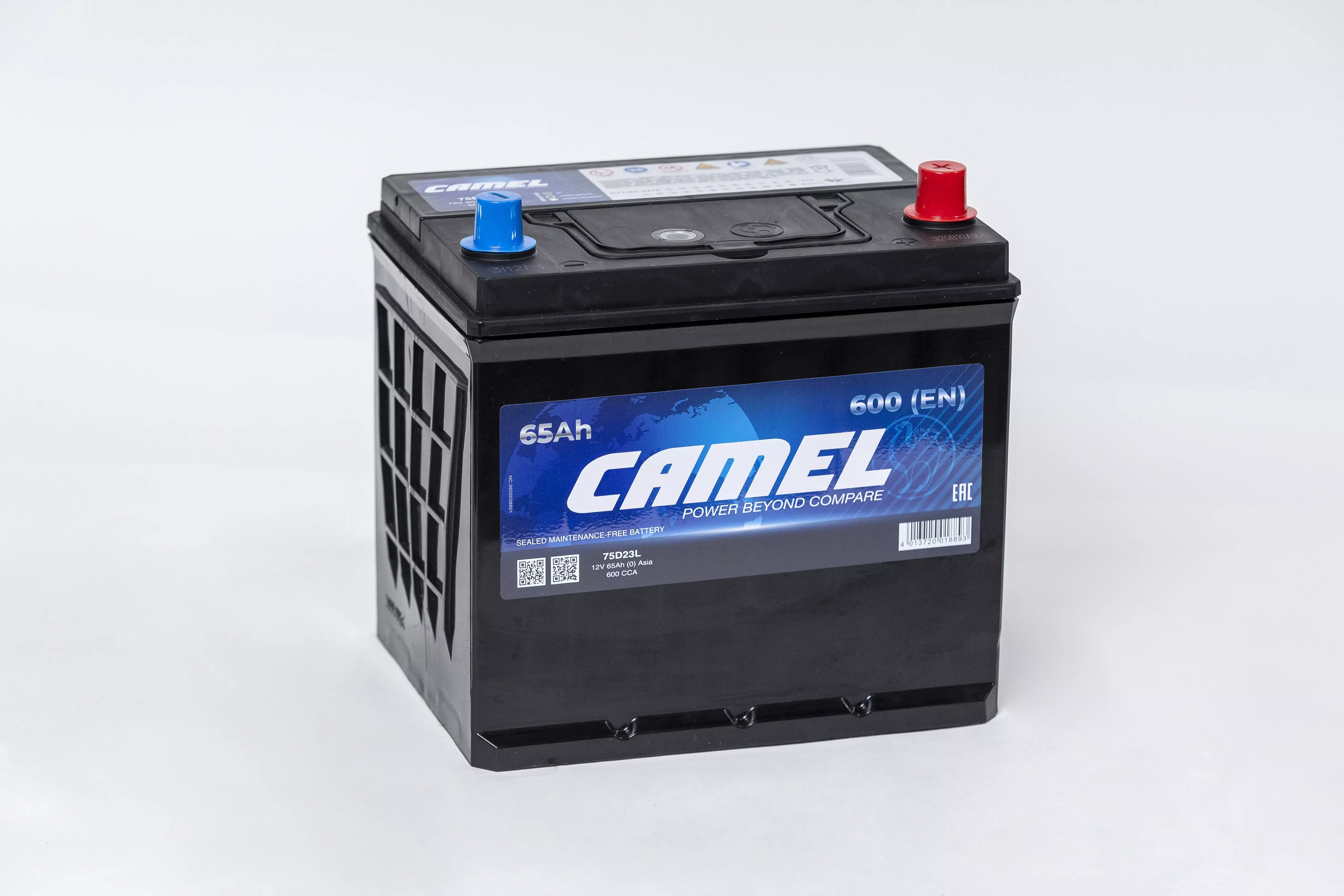 Аккумулятор автомобильный CAMEL Asia 65Ah 600A ОП (75D23L)