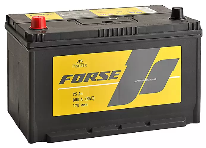 Аккумулятор автомобильный FORSE (JIS) 6СТ-95 Ач прям. (115D31R)