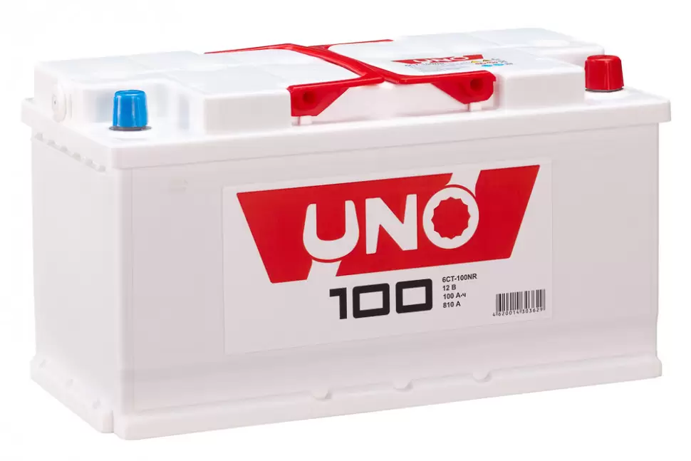 Аккумулятор автомобильный UNO 6СТ-100NR 100Ач 810А оп (арт.600120010)