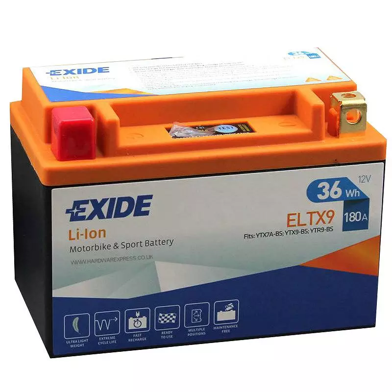 Аккумулятор мотоциклетный EXIDE LI-ION ELTX9 3 Ач