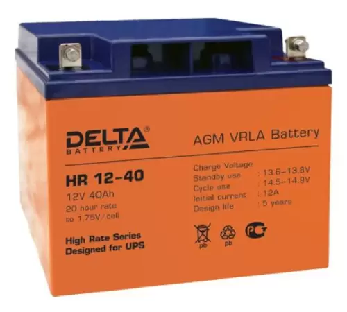 Аккумулятор Delta HR12-40 45 Ач