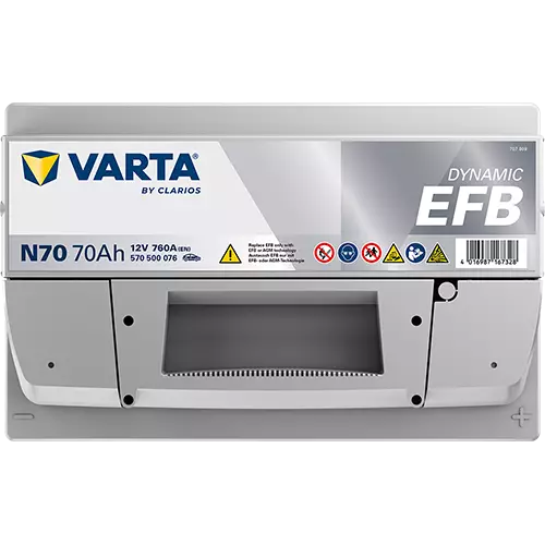 Аккумулятор автомобильный Varta Dynamic EFB Start-Stop N70 6СТ-70 Ач обр.