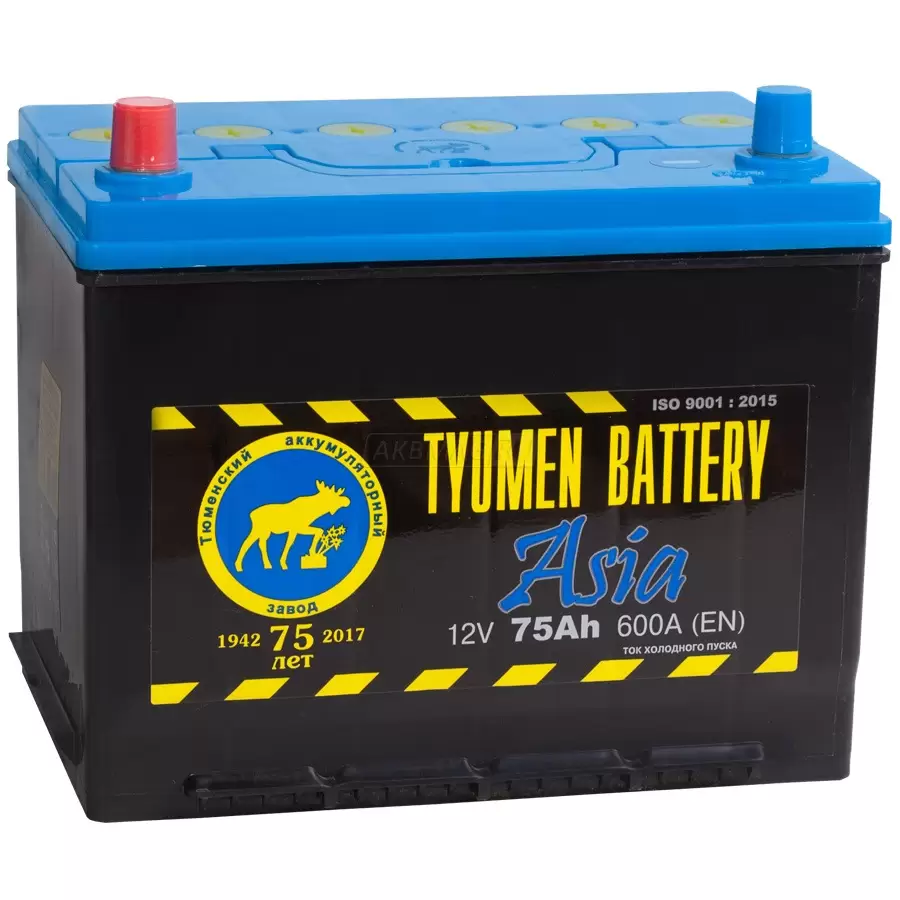 Аккумулятор автомобильный TYUMEN BATTERY Asia 6СТ-75 Ач пп. (80D26R)
