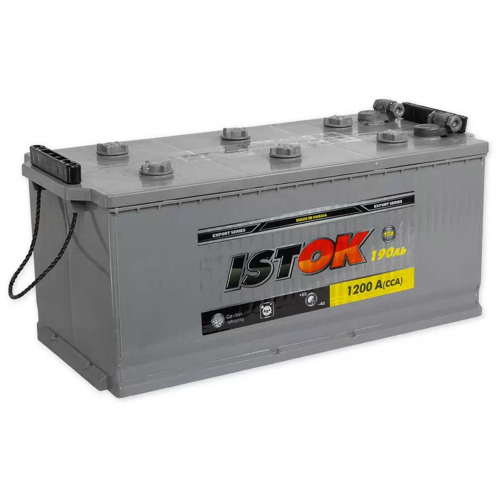 Аккумулятор грузовой ИСТОК 190Ah 1200A болт ПП (513х223х217) D5