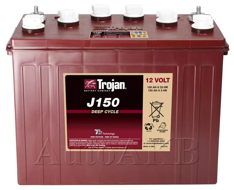 Аккумулятор тяговый Trojan J150 12V (с жидким электролитом) 150 Ач
