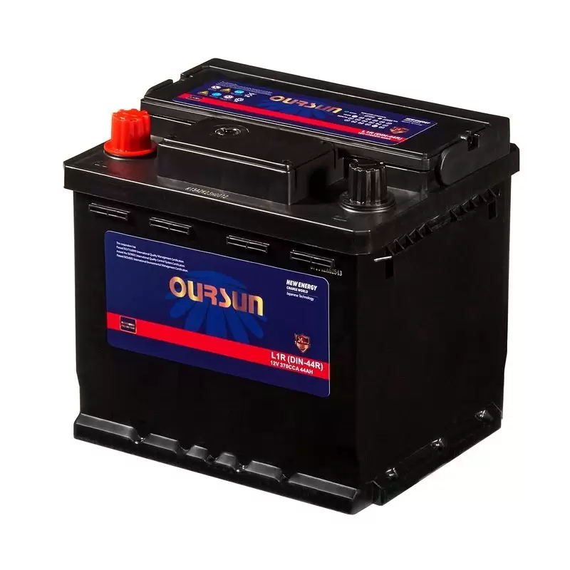 Аккумулятор автомобильный OURSUN DIN 44Ah 370A ПП (207х175х190) L1